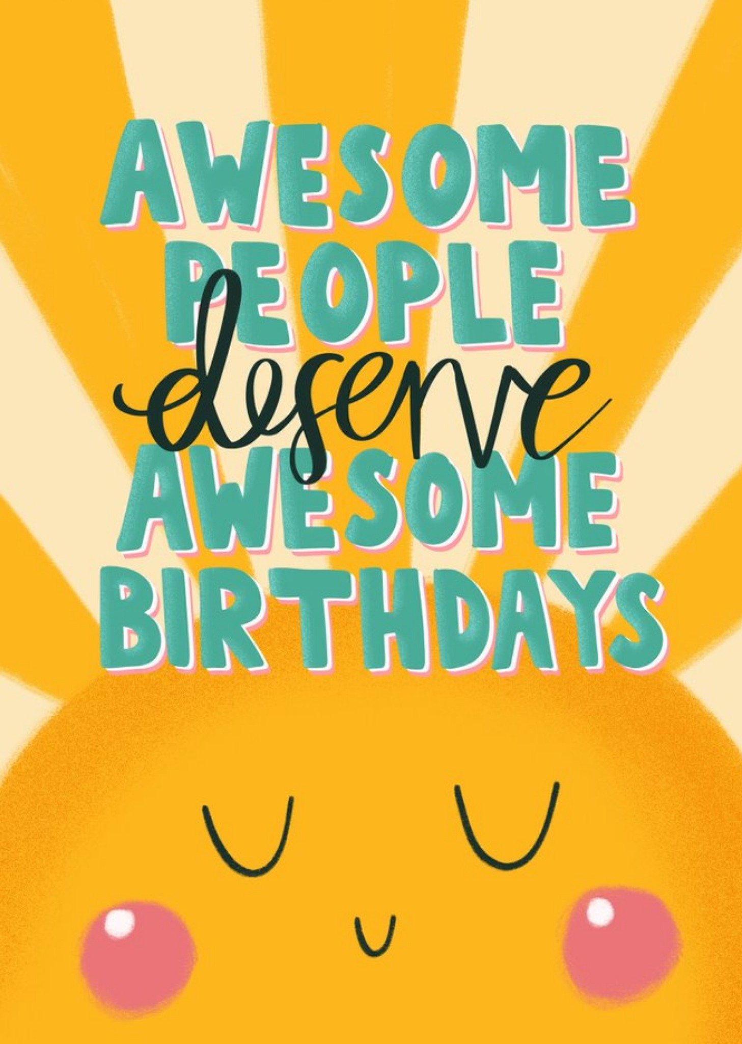 Moonpig Awesome People Deserve Awesome Birthdays Card, Large