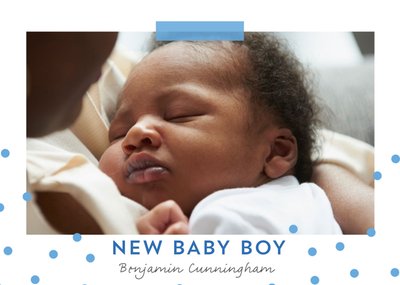 Photo upload card - New baby Boy