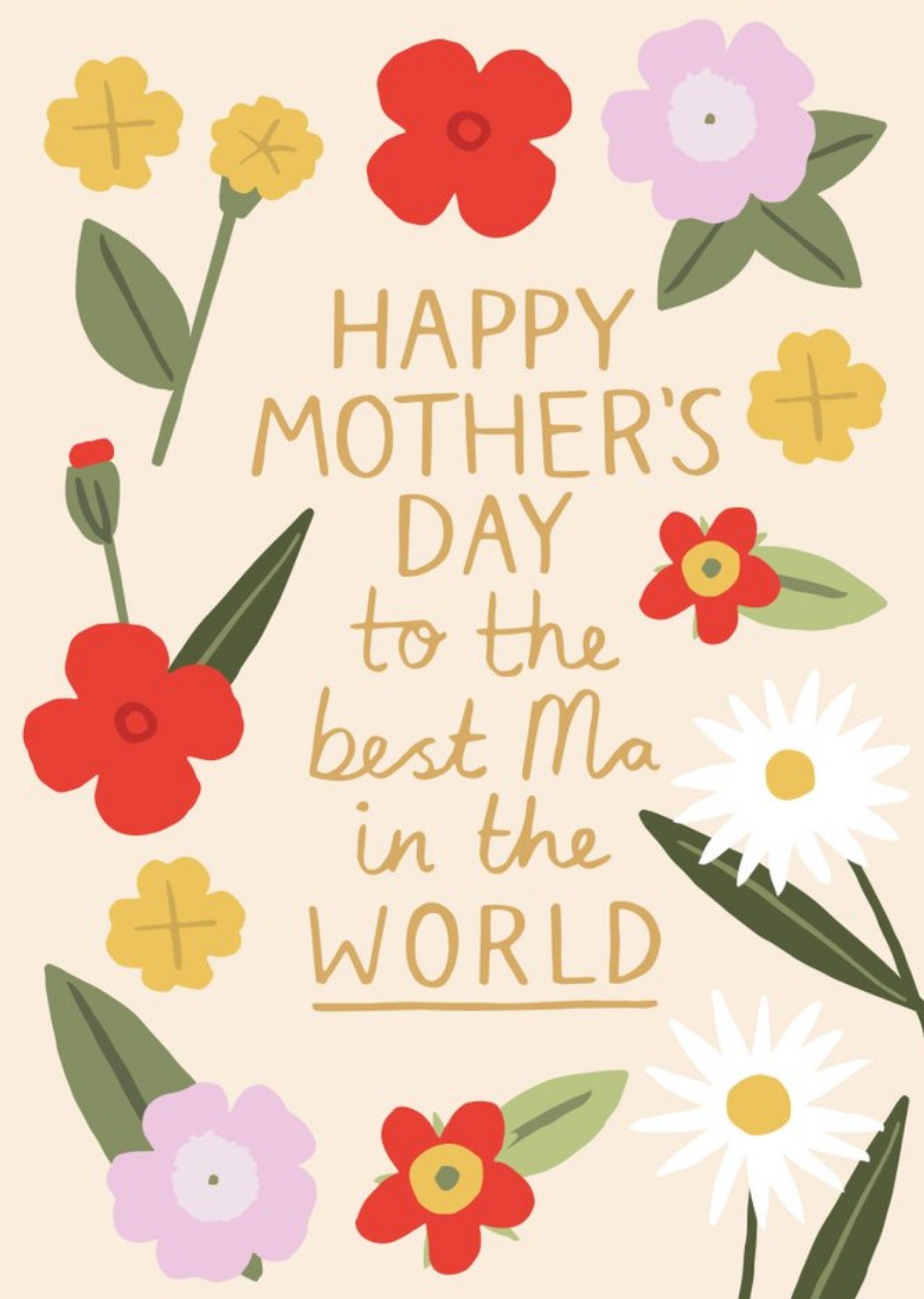 Moonpig Helen Butler Illustration Mother's Day Floral Love Ma Irish Card Ecard