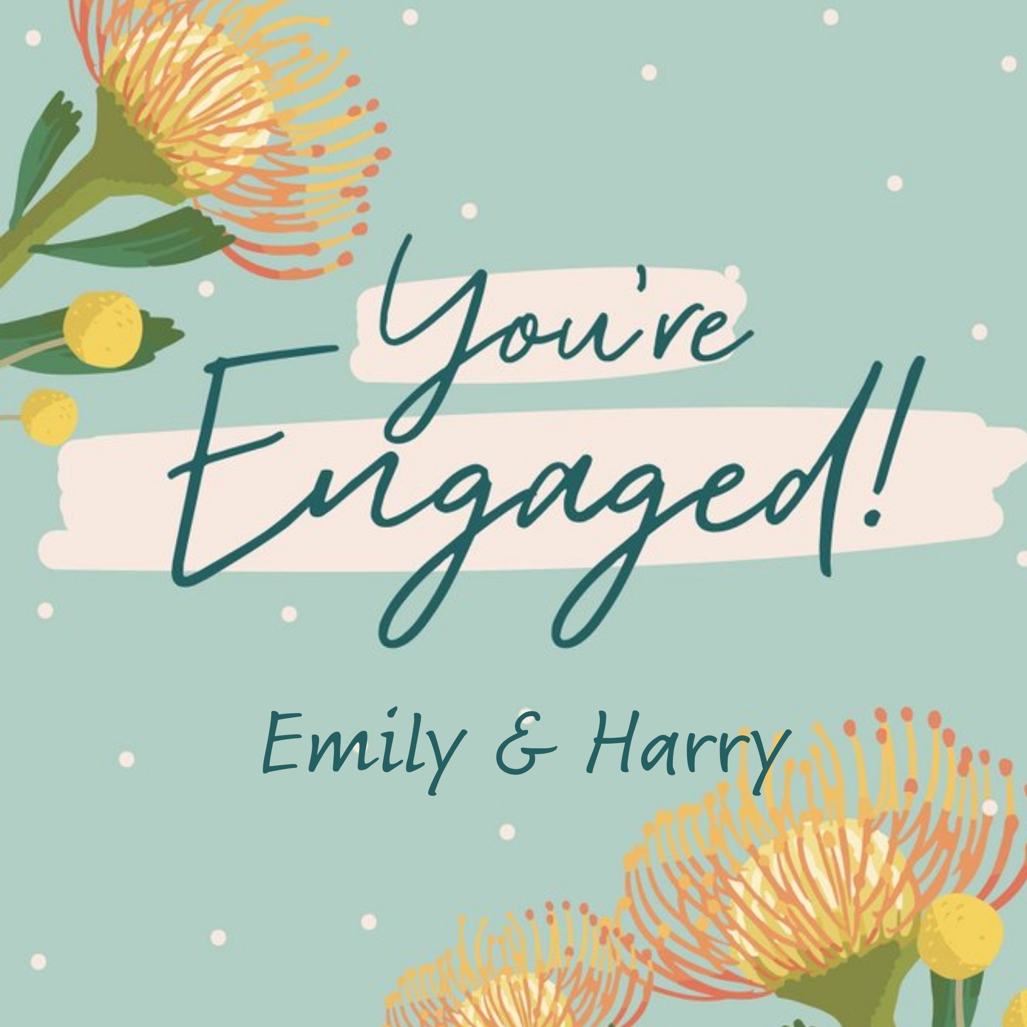 Christie Williams You're Engaged Card, Square