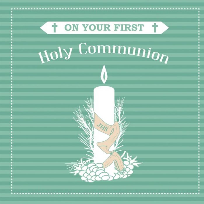 Davora Illustrated Candle First Holy Communion Card
