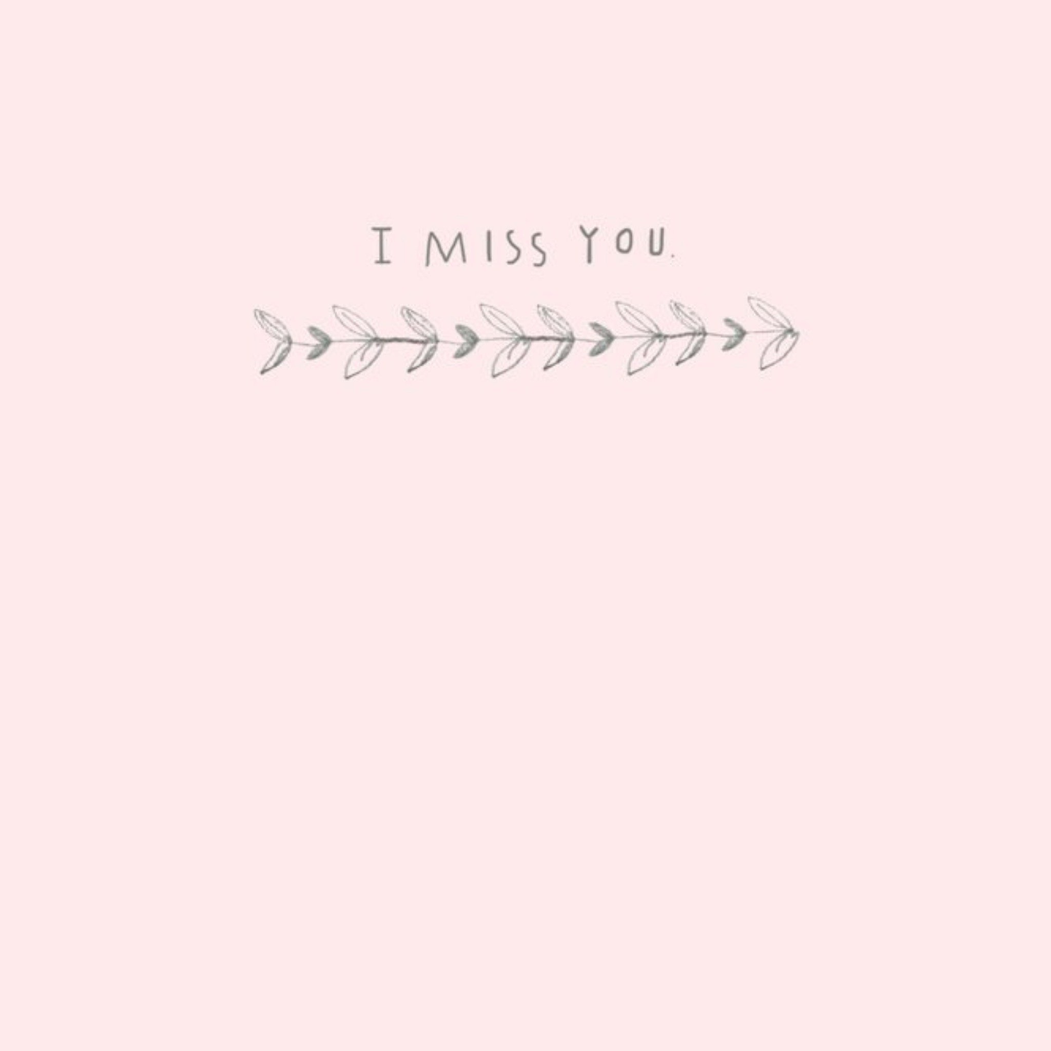 Moonpig Baby Pink I Miss You Personalised Greetings Card, Square