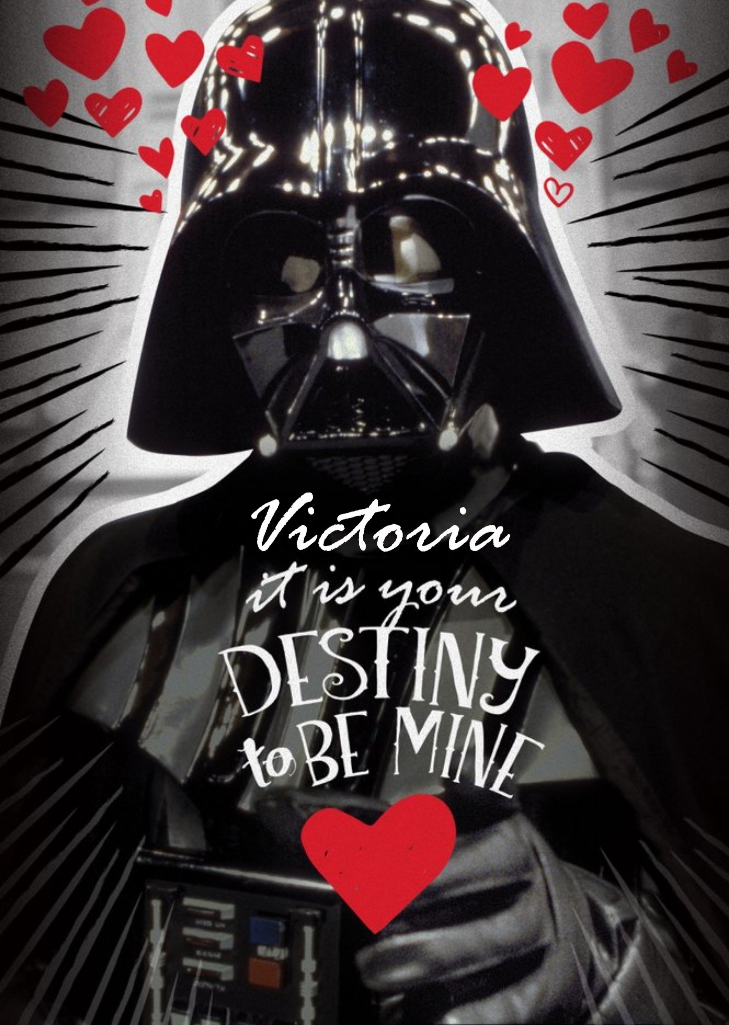 Disney Star Wars Valentine's Card - Darth Vader, Large