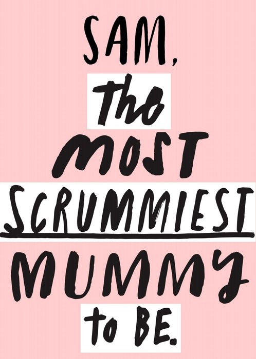 Mother's Day card - mum to be - scrummiest yummy mummy