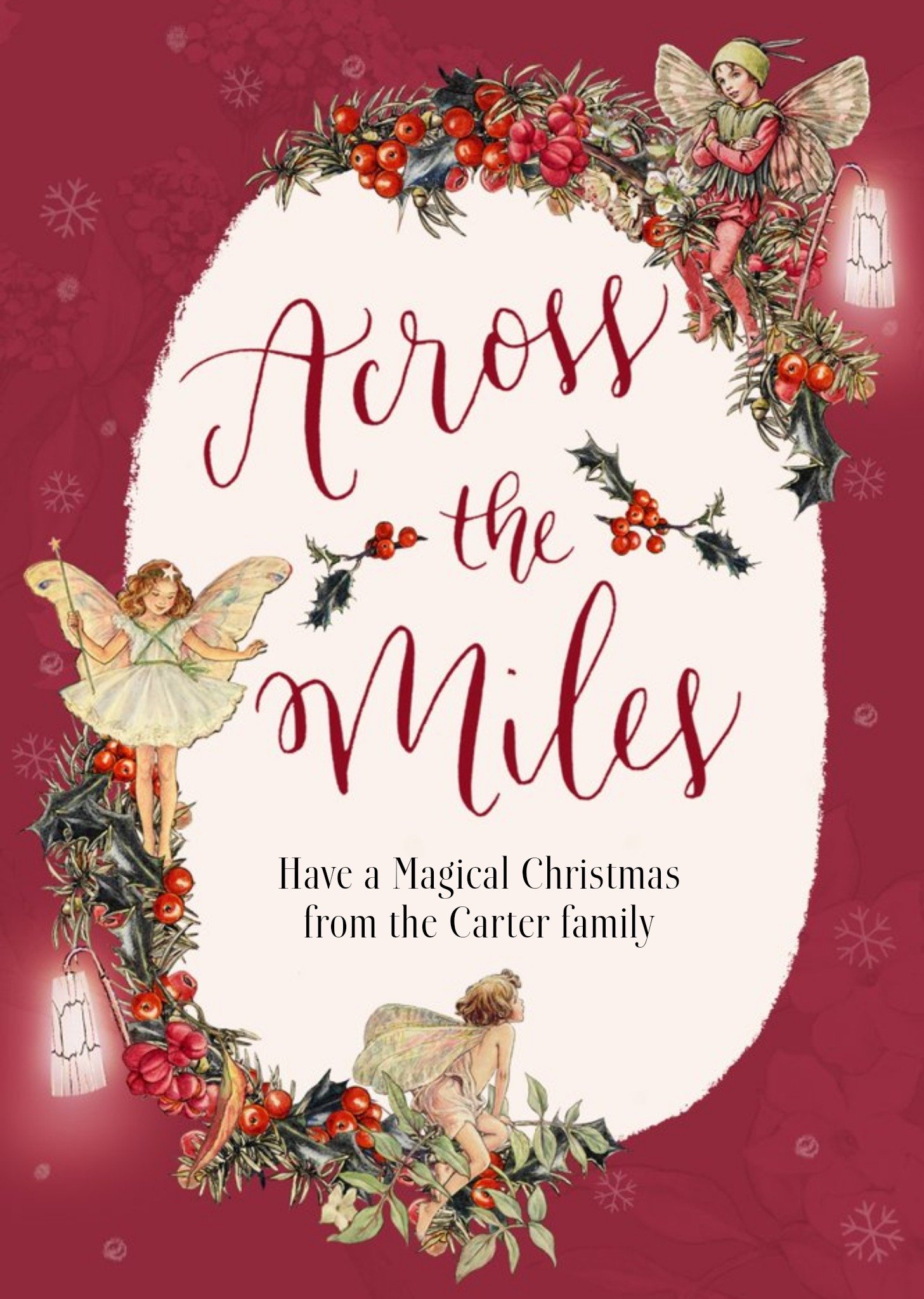 Flower Fairies Across The Miles Christmas Card Ecard