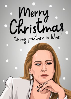 Topical Merry Christmas To My Partner In Wine Card