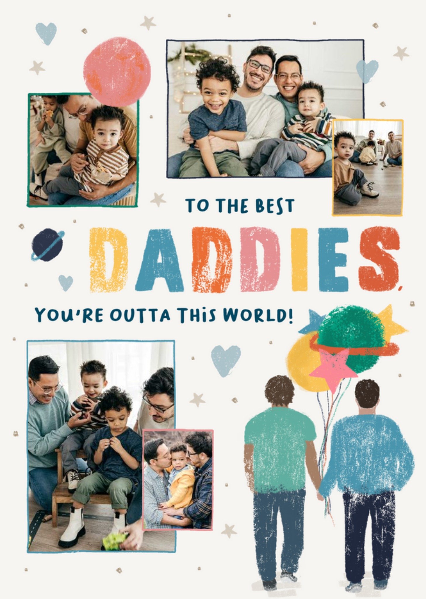 To The Best Daddies Father's Day Photo Upload Card