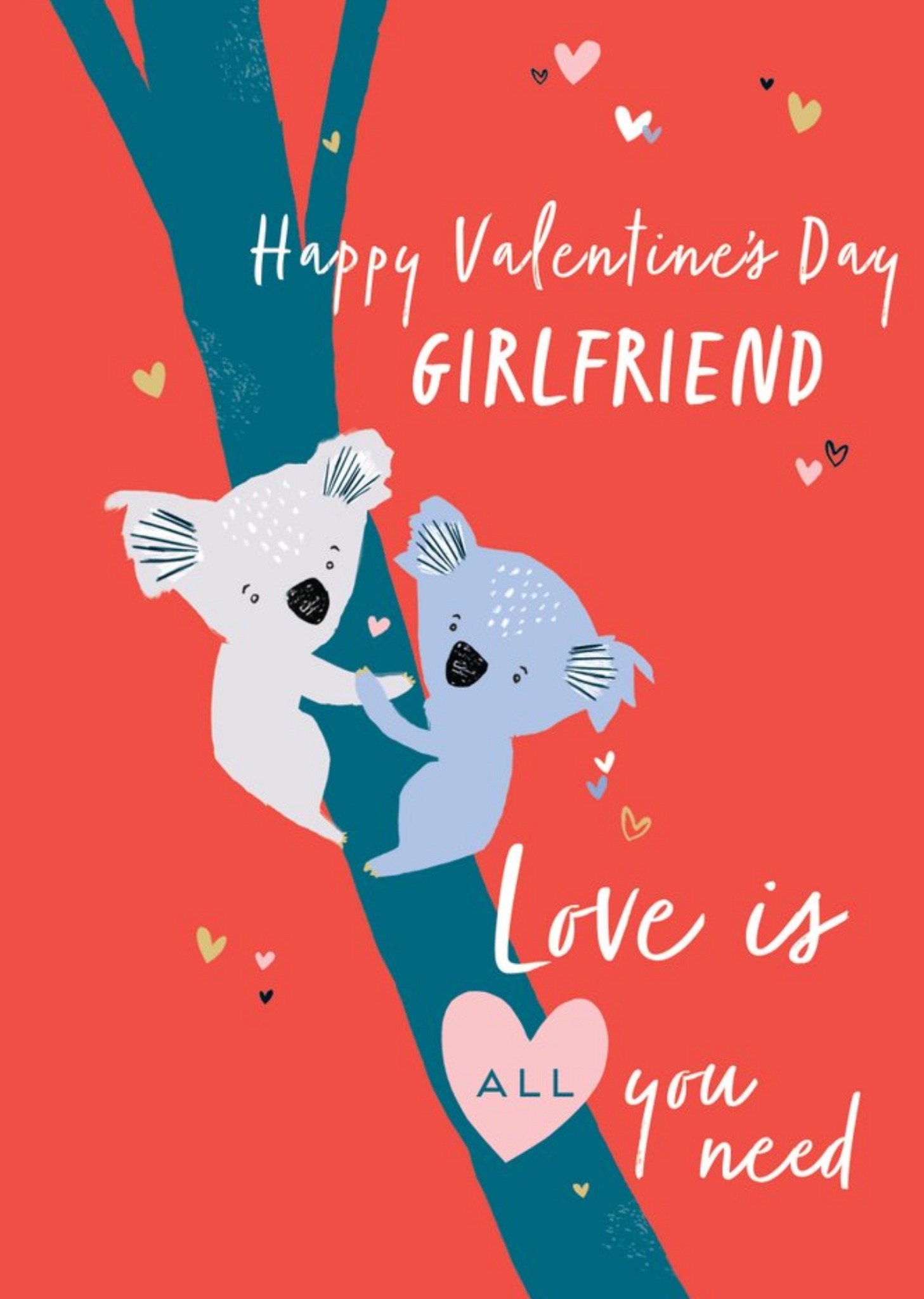 Love Is All You Need Koala Girlfriend Valentine's Day Card Ecard