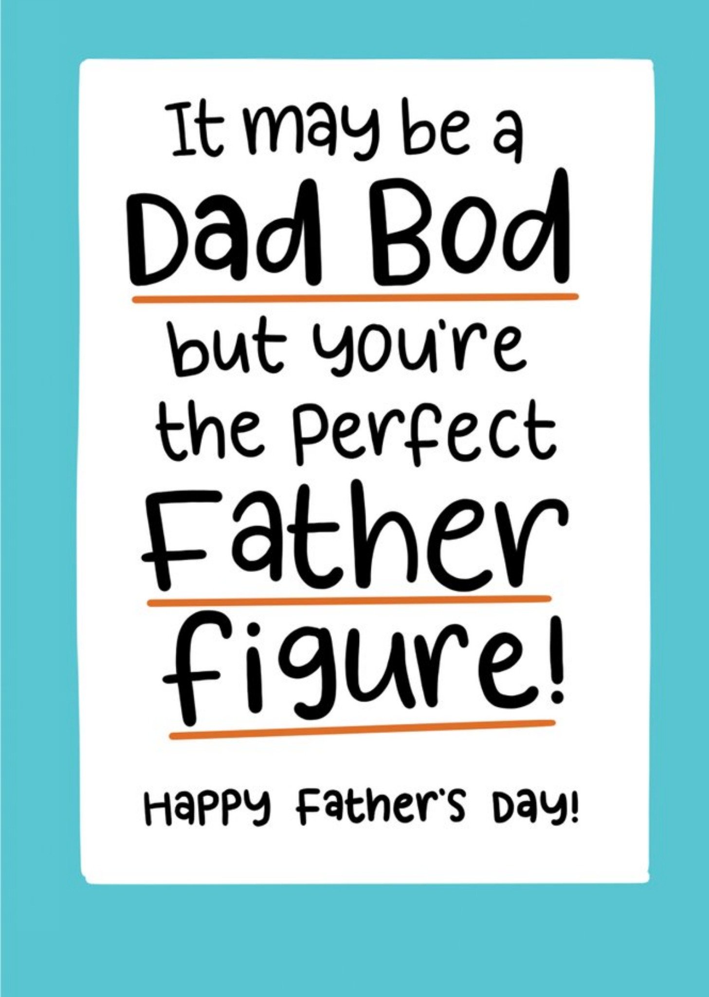 Moonpig Dad Bod Father Figure Father's Day Card, Large