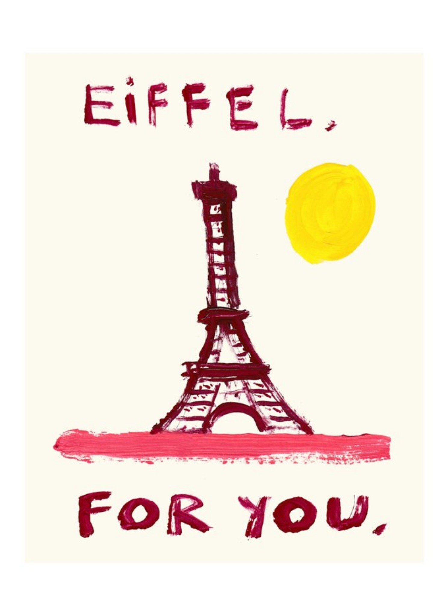 Moonpig Eiffel For You Card, Large