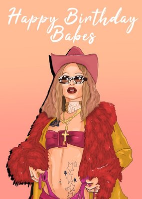 Illustrated Drag Queen Birthday Babes Card