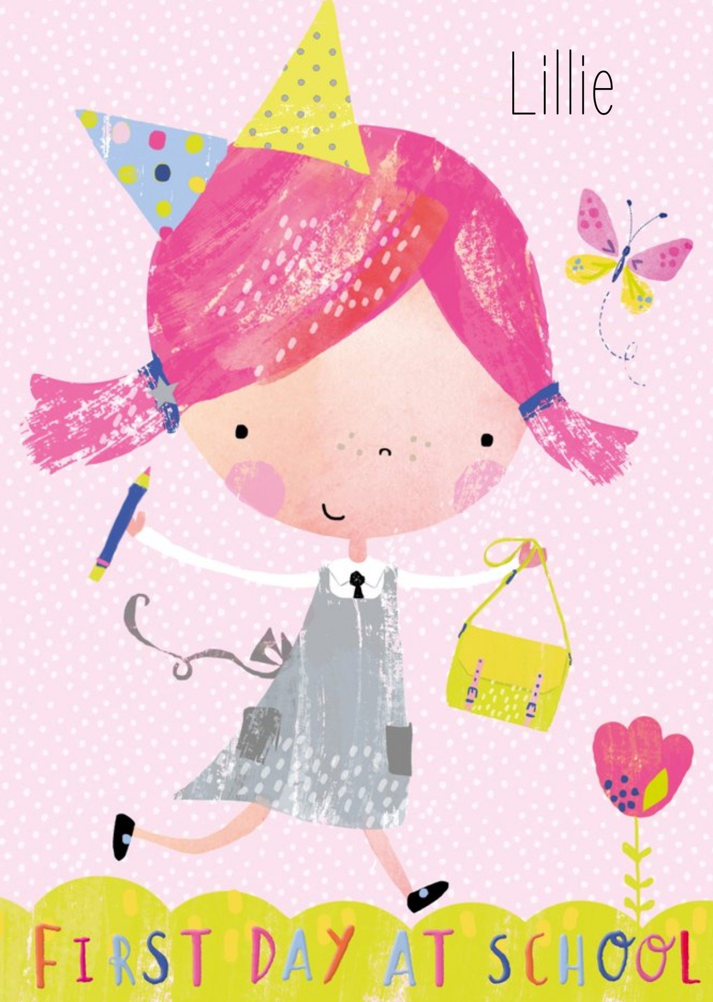 Hotchpotch Illustrated First Day At School Cute Daughter For Her Card Ecard