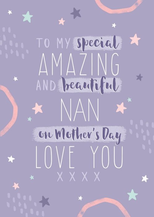 Special Amazing And Beautiful Nan Mother's Day Card