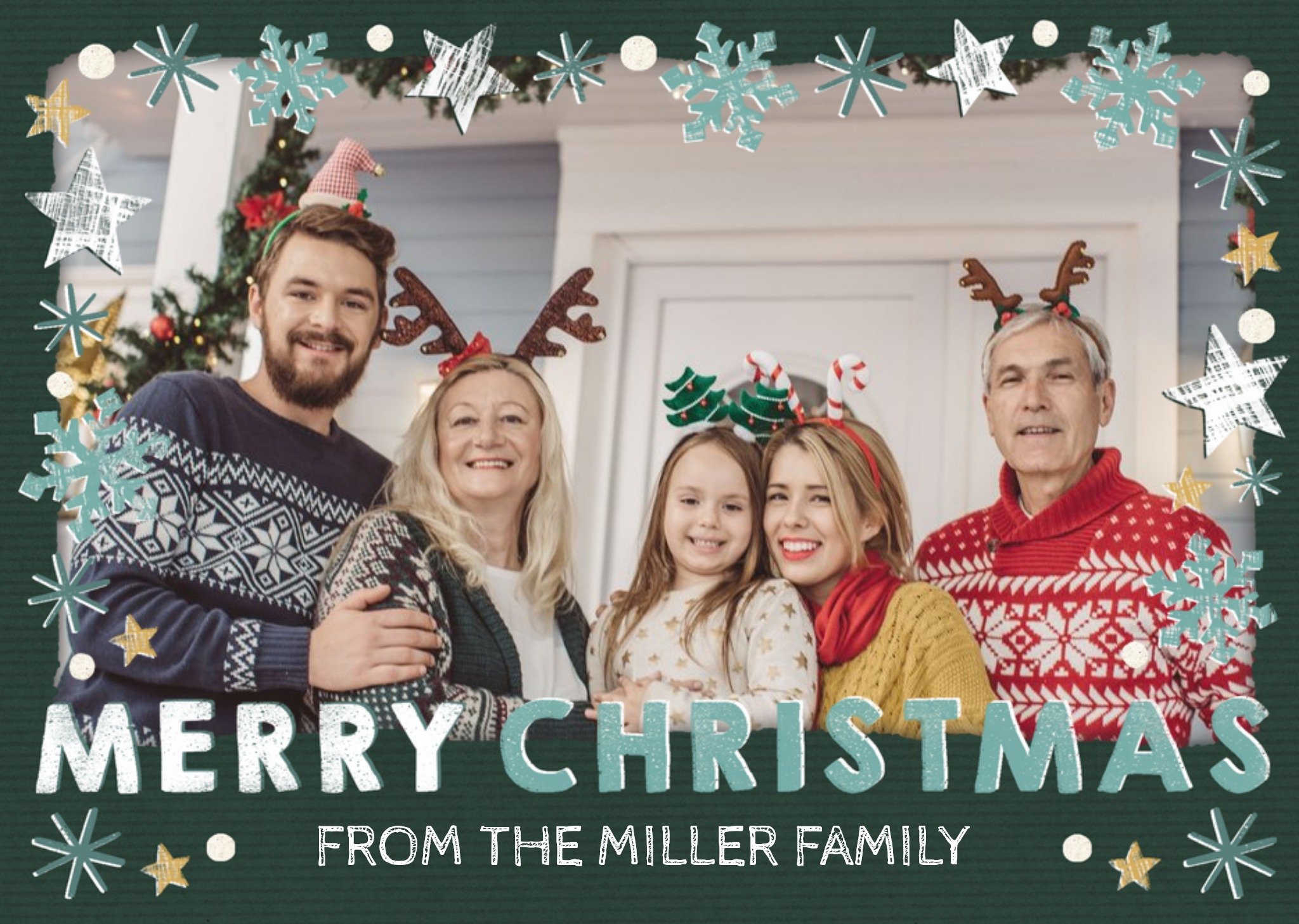 Photo Upload From The Family Merry Christmas Card Ecard