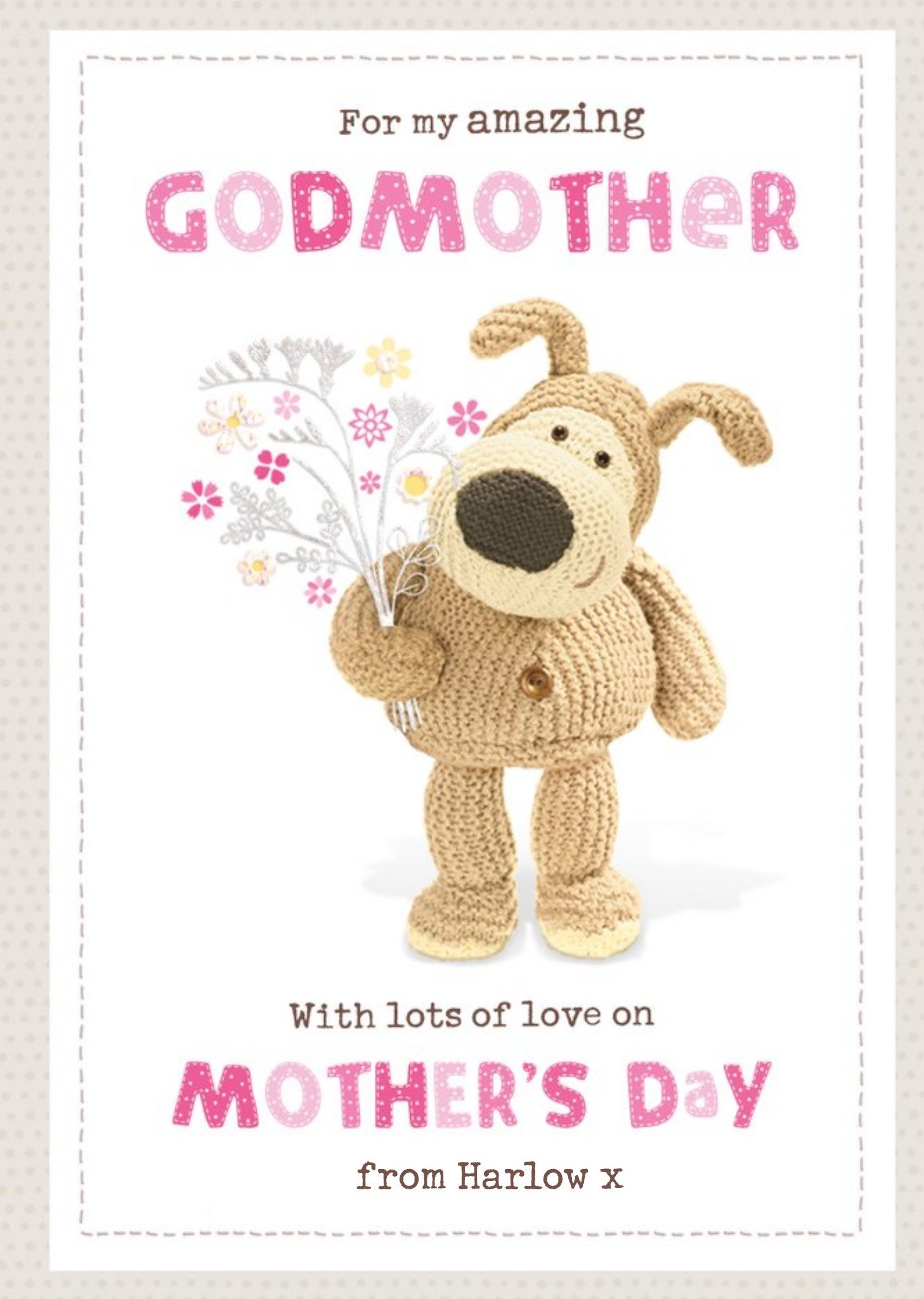 Boofle For My Amazing Godmother Mother's Day Card, Large