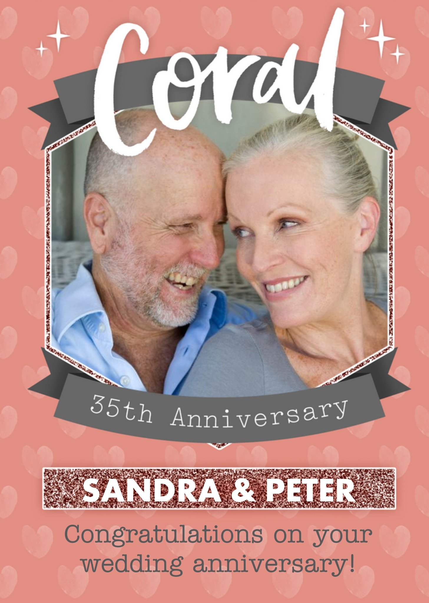 Coral 35th Anniversary Card