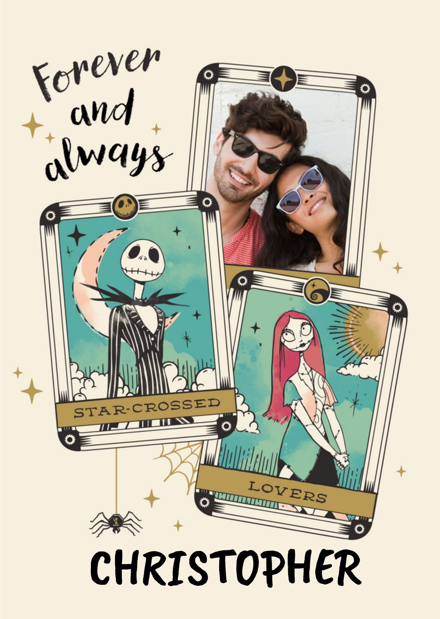 Disney Nightmare Before Christmas Jack Skellington And Sally Forever And Always Anniversary Card, La