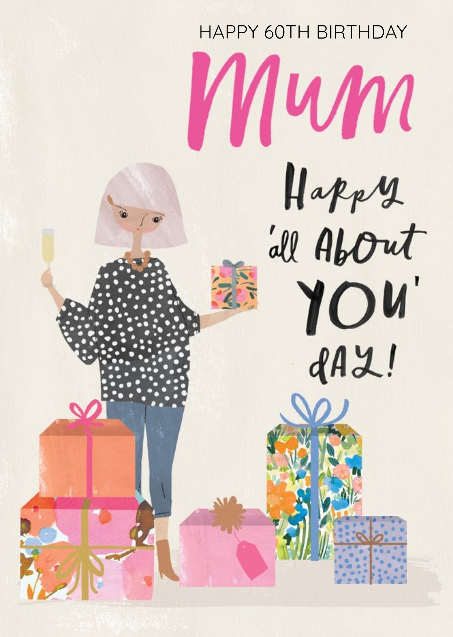 Moonpig Pigment Illustrated All About You Day Birthday Card Ecard