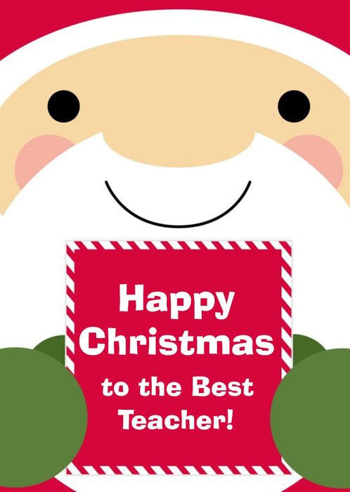 Cartoon Santa Claus Happy Christmas Card