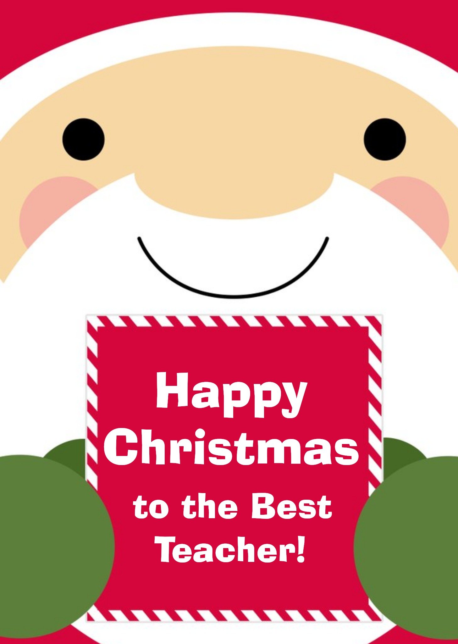 Moonpig Cartoon Santa Claus Happy Christmas Card, Large