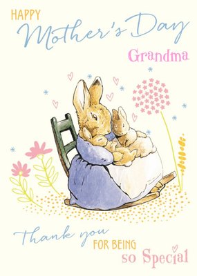 Peter Rabbit Happy Mothers Day Grandma Card