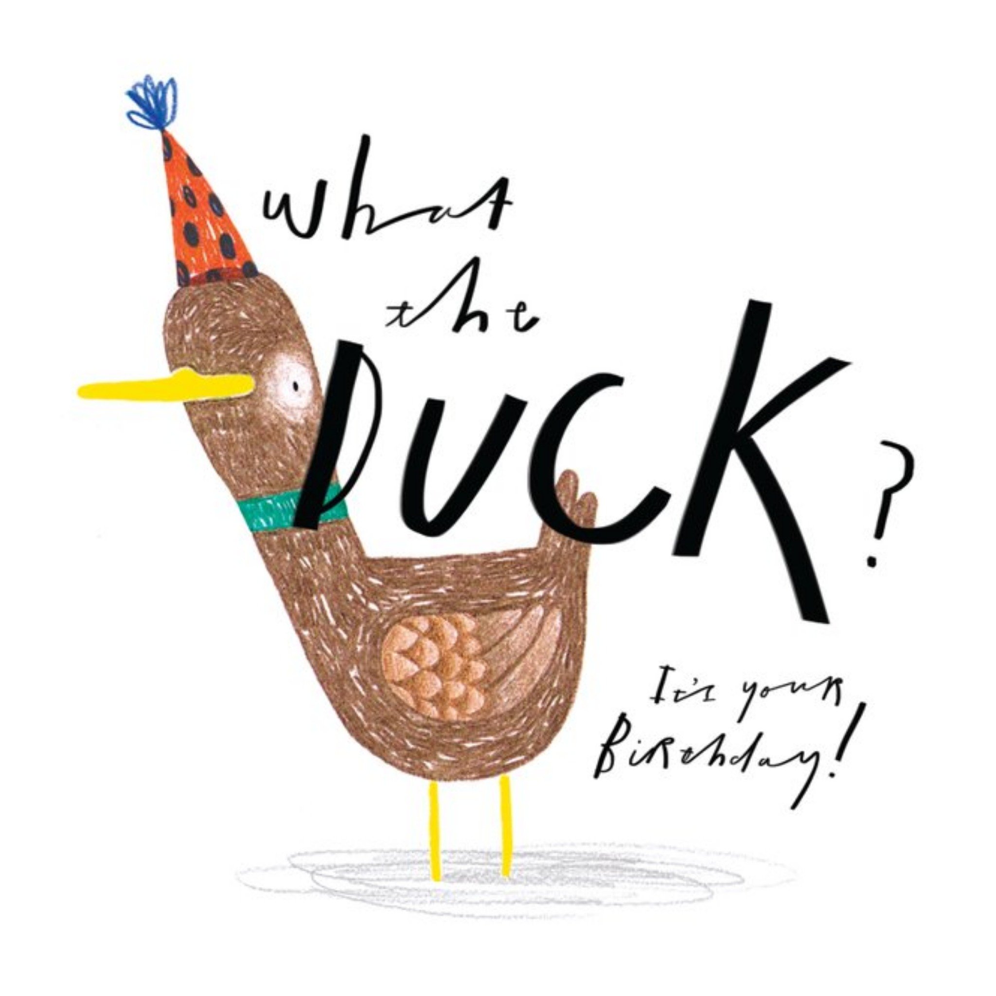 Moonpig Wild Words What The Duck Birthday Card, Square