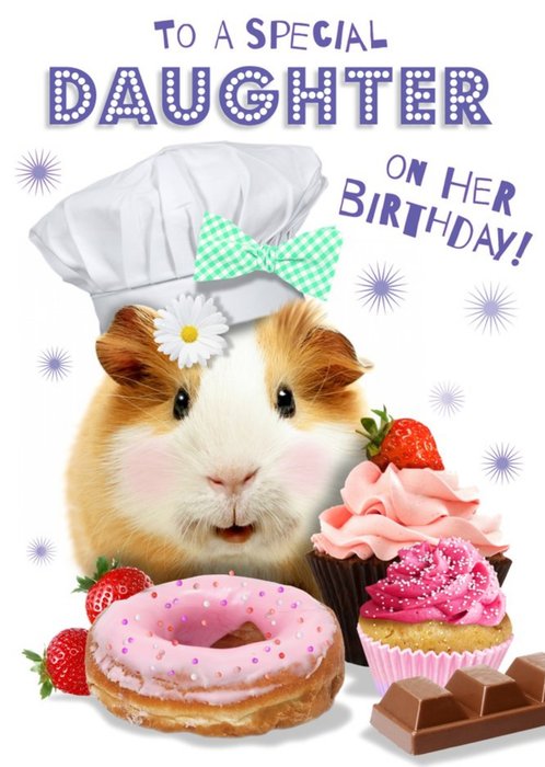 To A Special Daughter Guinea Pig Birthday Card