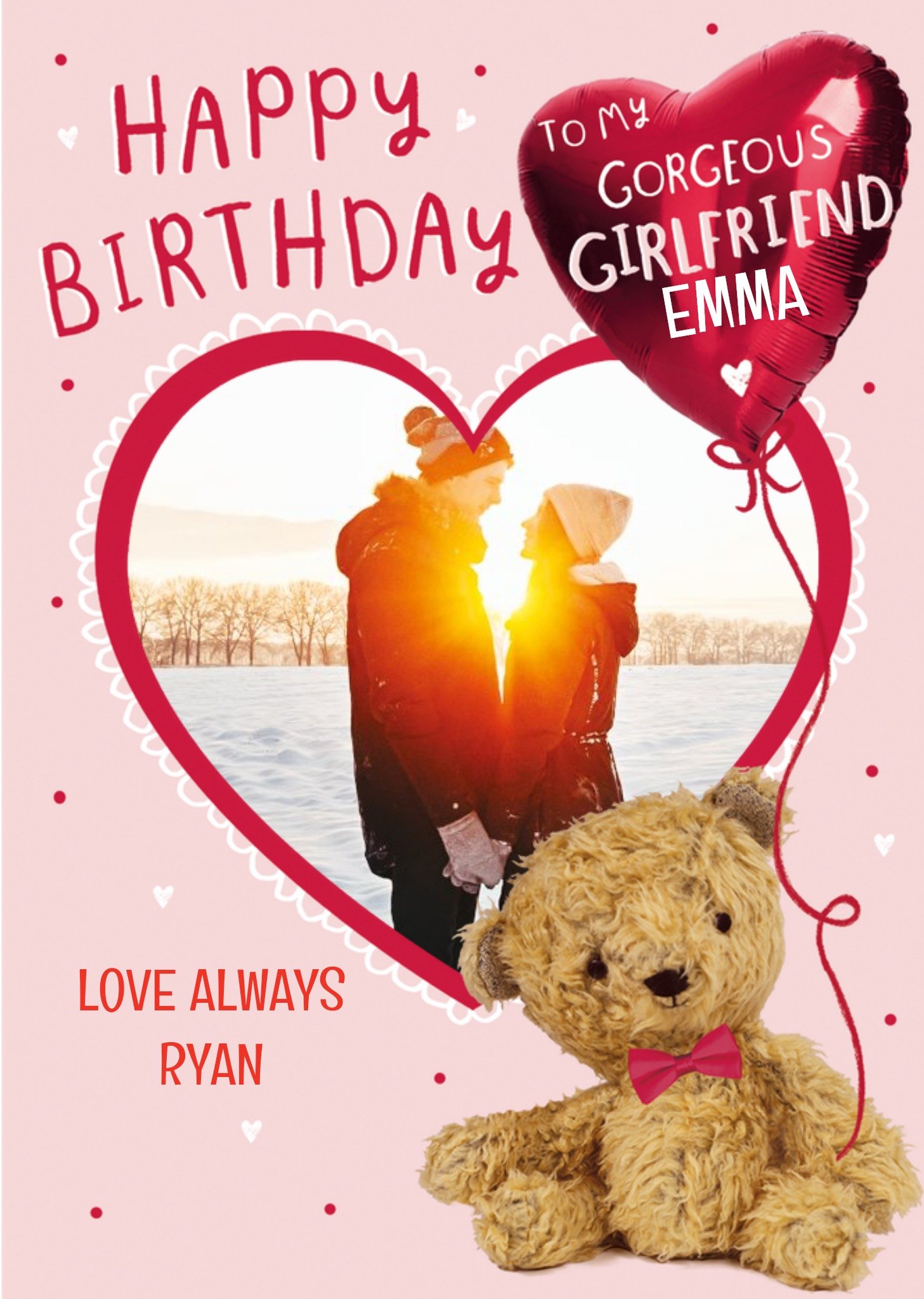 Clintons Girlfriend Photo Upload Birthday Card Ecard