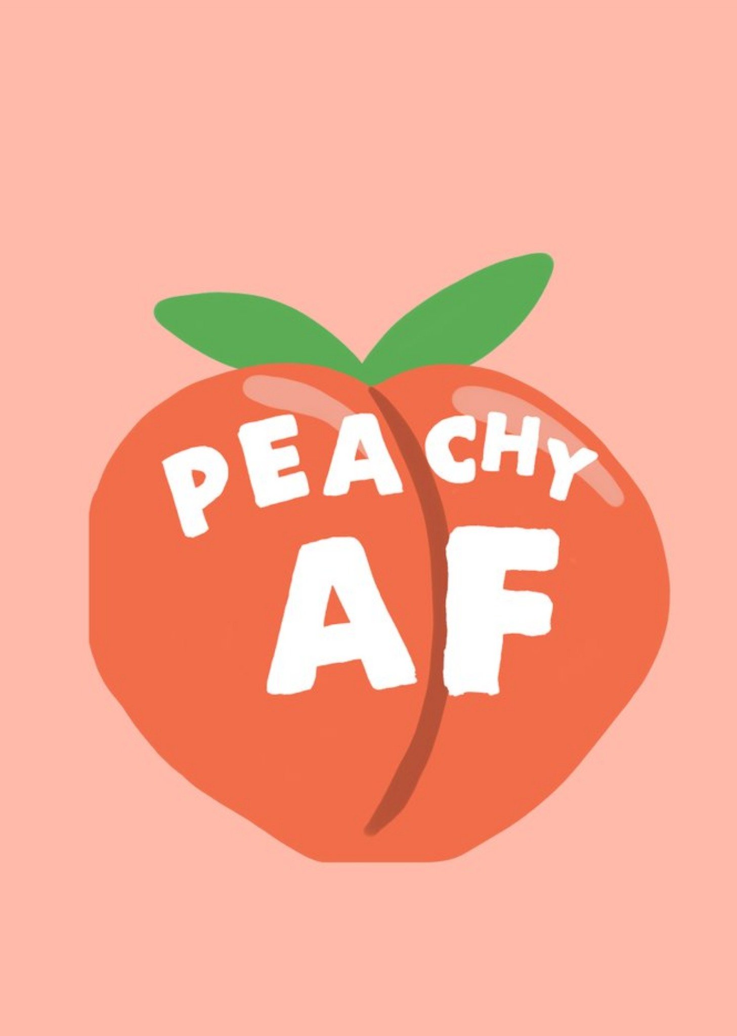 Jolly Awesome Peachy Af Funny Card, Large
