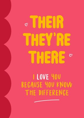Share The Love Funny Typographic You Know The Difference Valentines Day Card