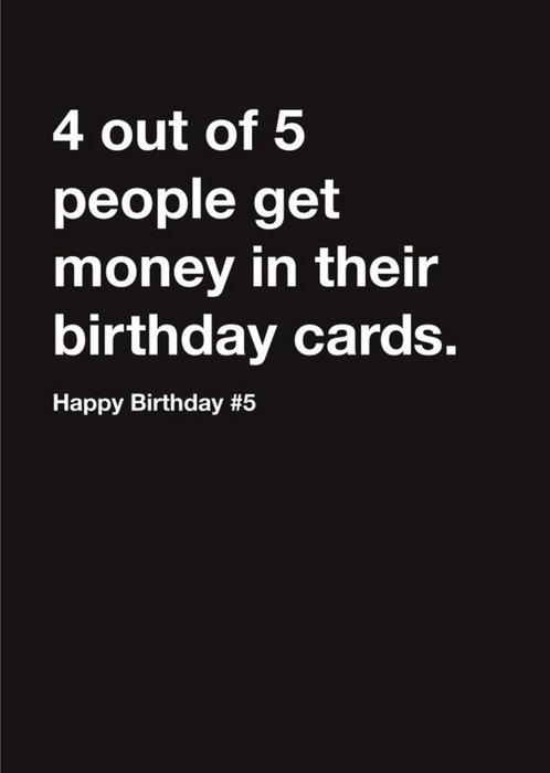 Carte Blanche Money Happy Birthday Card