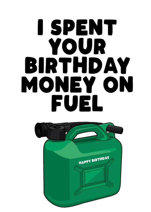 Funny Birthday Money On Fuel Card