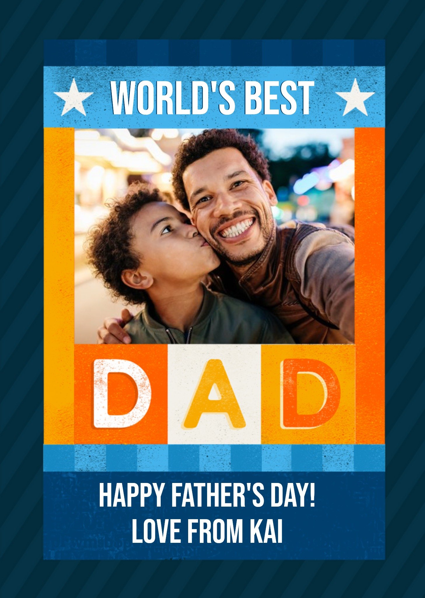Moonpig World's Best Dad Photo Upload Father's Day Card Ecard