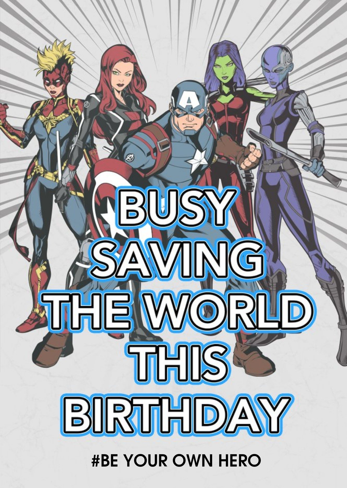 Marvel Comics Be Your Own Hero Birthday Card Ecard