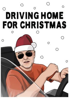 Driving Home For Christmas Funny Spoof Tshirt