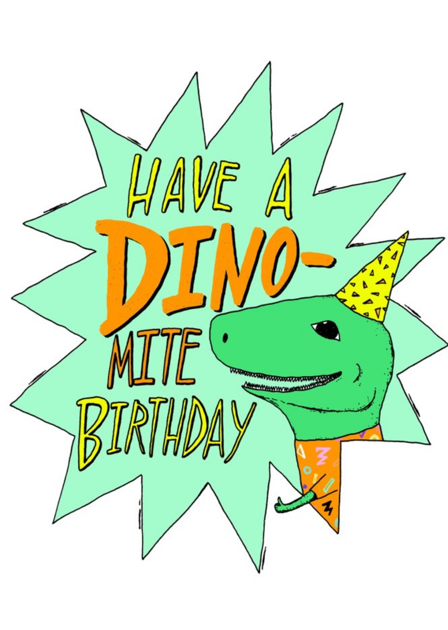 Moonpig Have A Dino Mite Birthday Funny Card, Large
