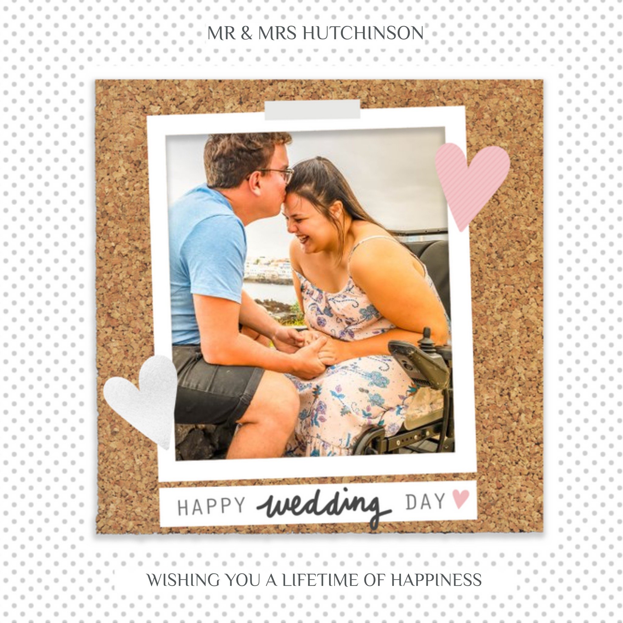 Happy Wedding Day And Lifetime Card, Square