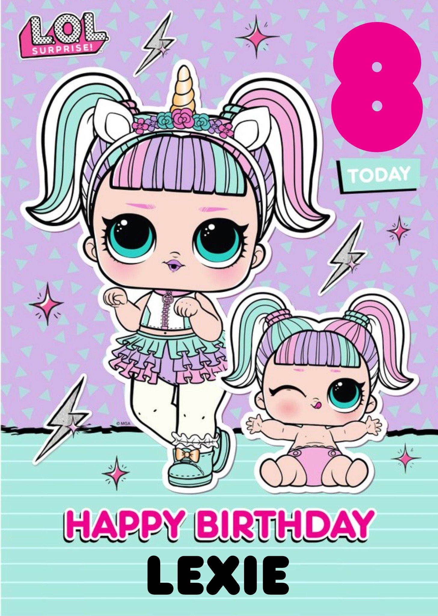 Other Lol Surprise 8 Today Birthday Card, Large