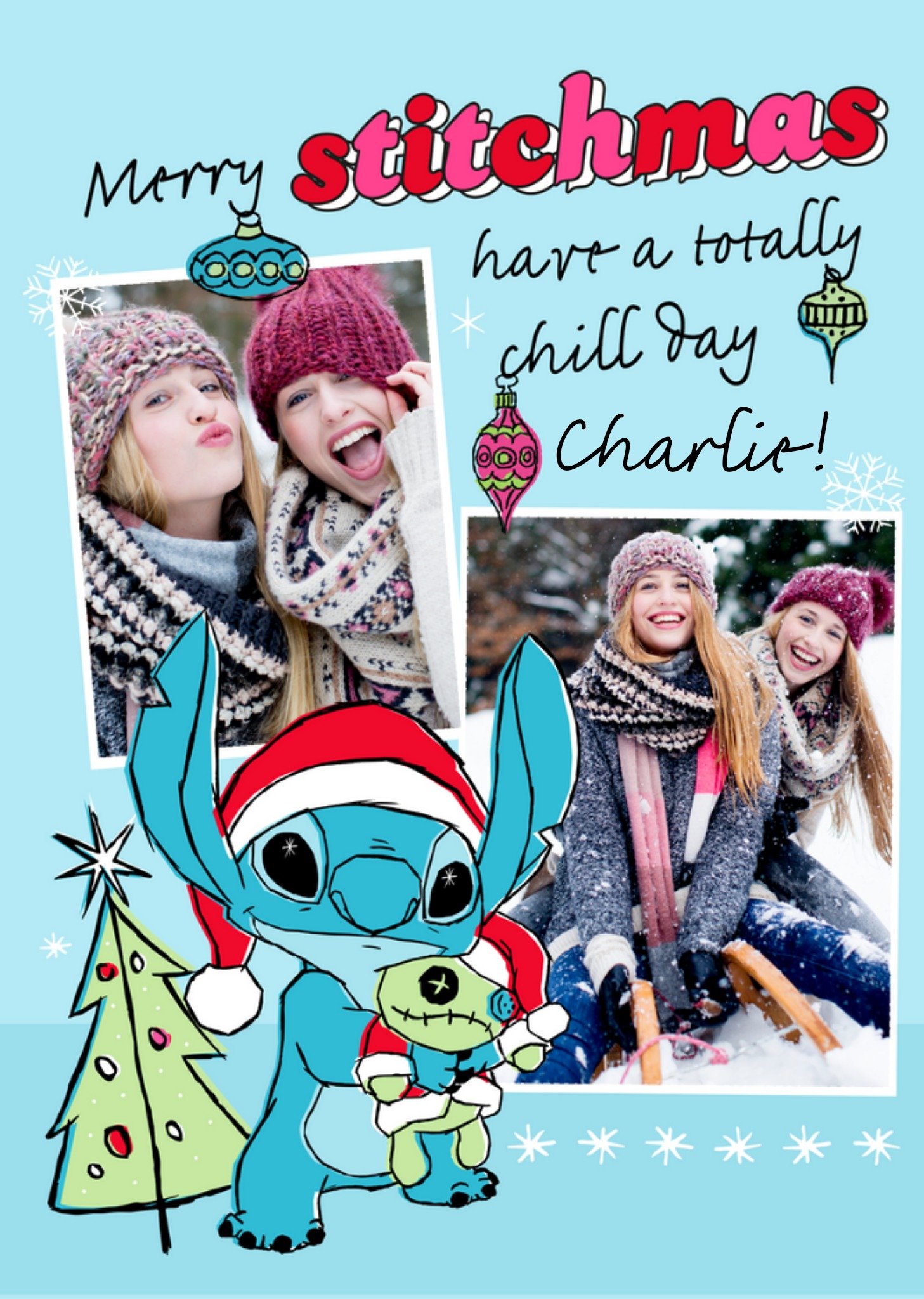 Disney Lilo And Stitch Merry Stitchmas Card