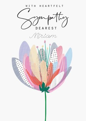 Floral Heartfelt Sympathy Card