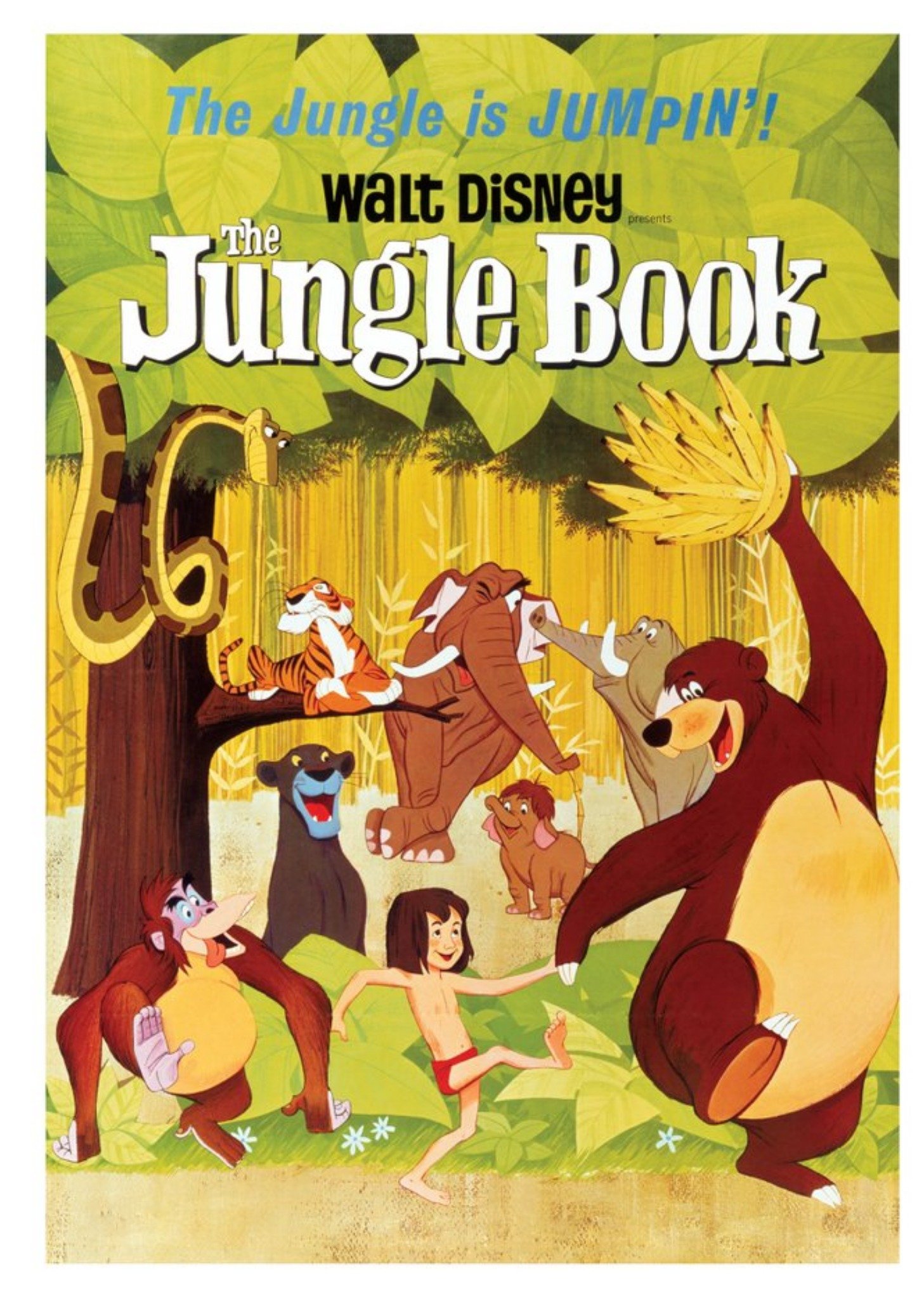 Disney The Jungle Book Dancing Personalised Happy Birthday Card, Large