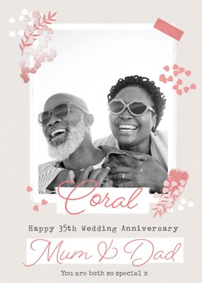 Coral Happy 35th Wedding anniversary Mum & Dad - Photo upload