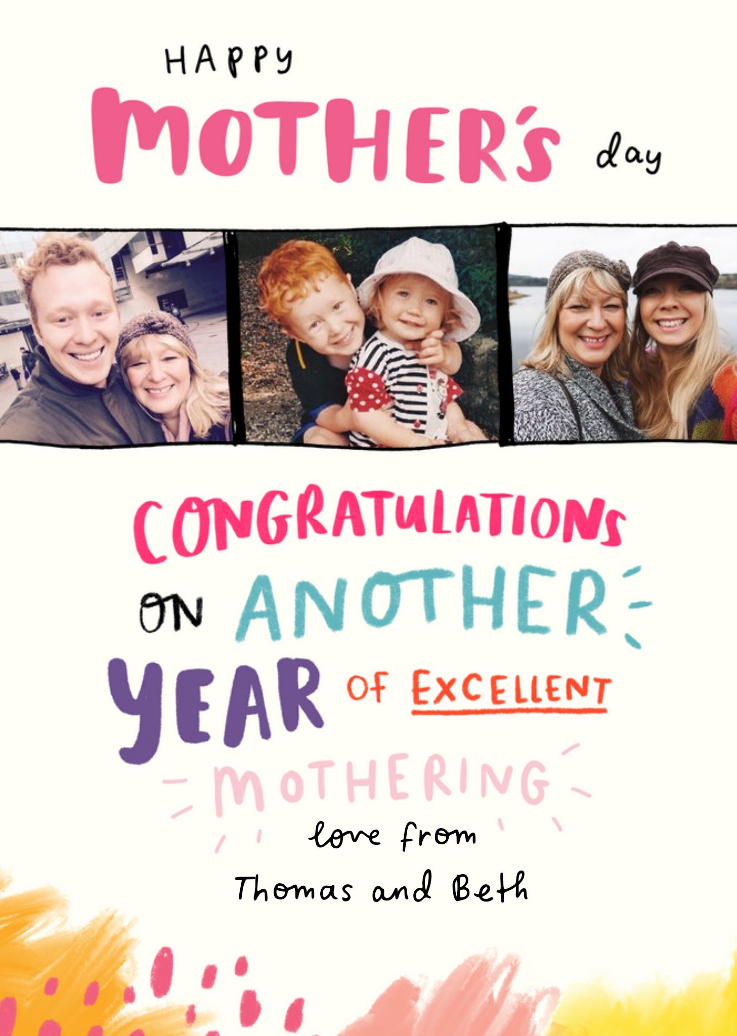 Another Year Of Excellent Mothering Photo Upload Mother's Day Card Ecard