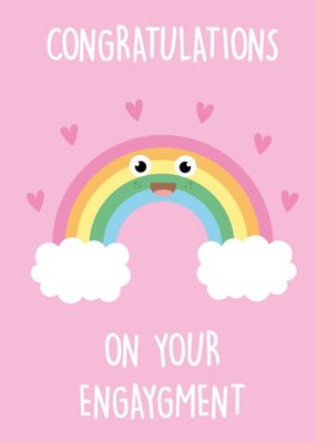 Congratulations on your Engaygment Rainbow Engagement Card