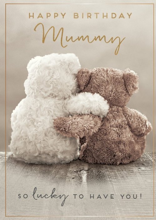 Cute Sepia Photographic Mummy Birthday Card  