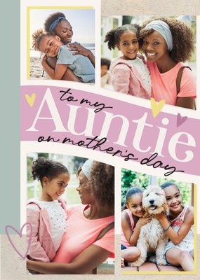 Auntie Multiple Photo Upload Mother's Day Card