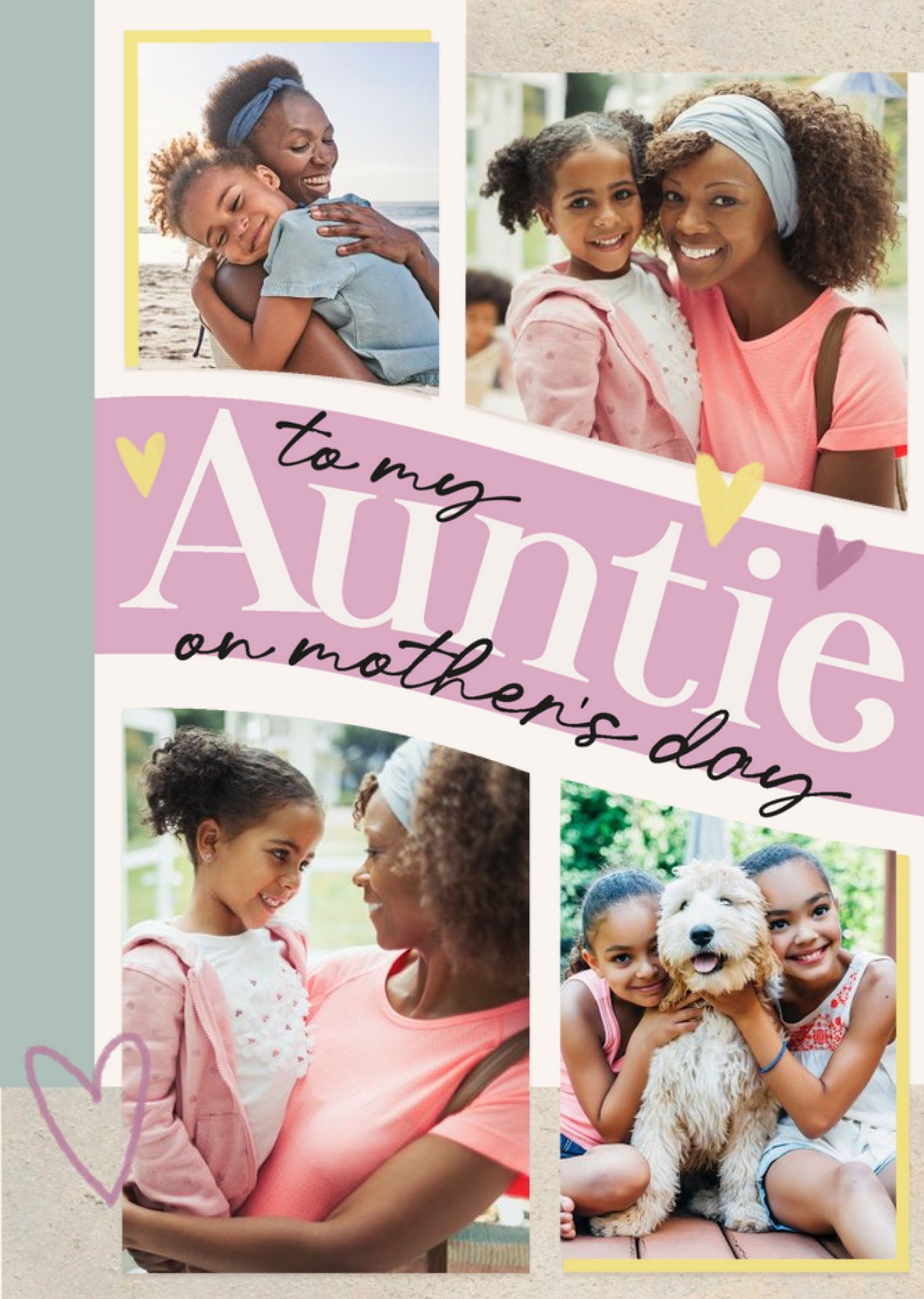 Auntie Multiple Photo Upload Mother's Day Card Ecard