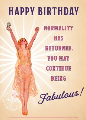 Normality Has Returned Card