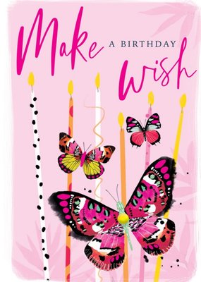 Make A Birthday Wish Butterfly Card