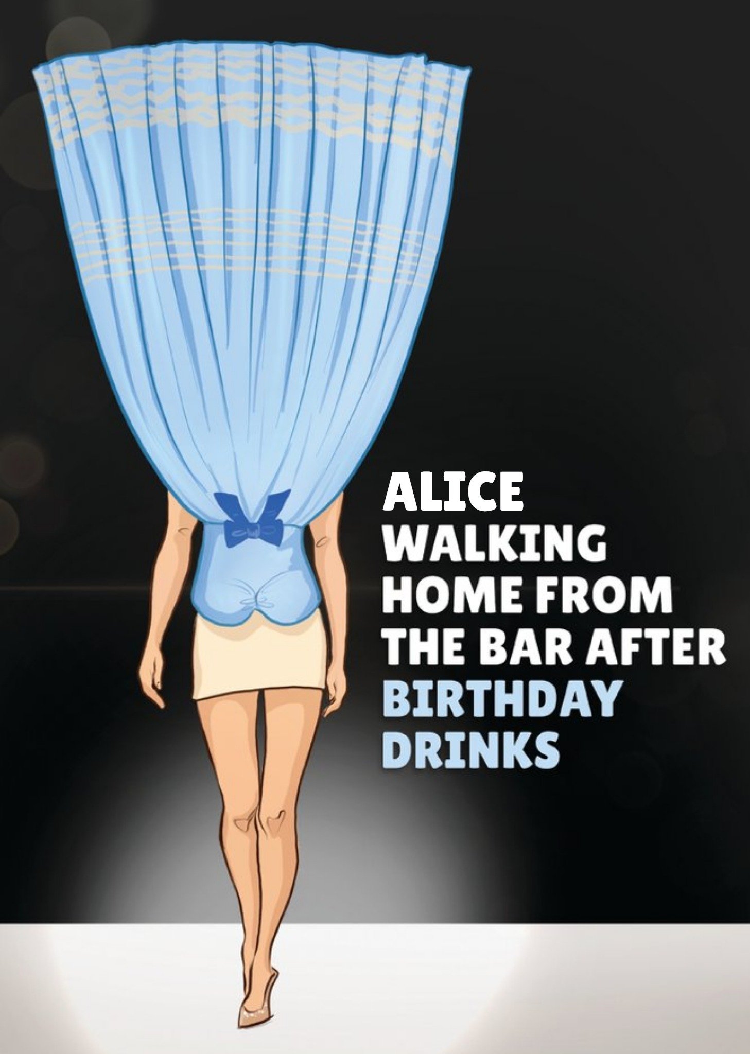 Walking Home From The Bar After Birthday Drinks Card Ecard